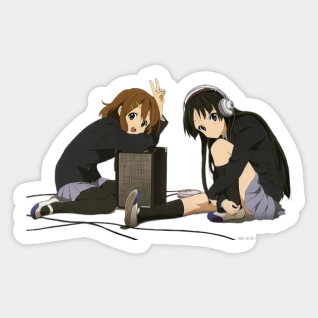 K-on Yui and Mio Sticker by KokoroPopShop